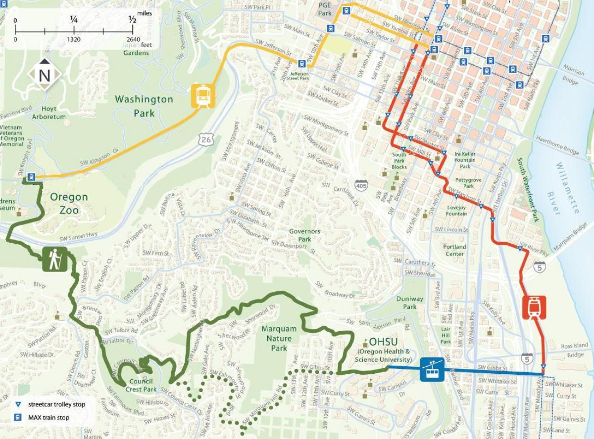 Portland 4t-taktné chodník mapu