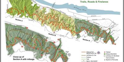 Lesopark Portland trail mapu