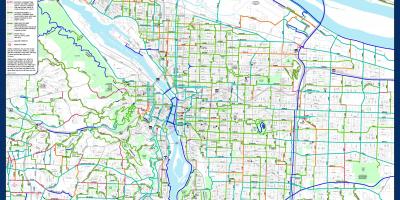 Bicykel Portland mapu